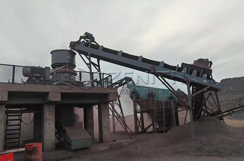 Процесс дробления железной руды на обогатительных фабриках