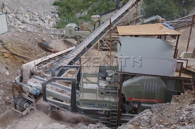 Мобильная дробилка заполнителей для переработки горных пород Россия