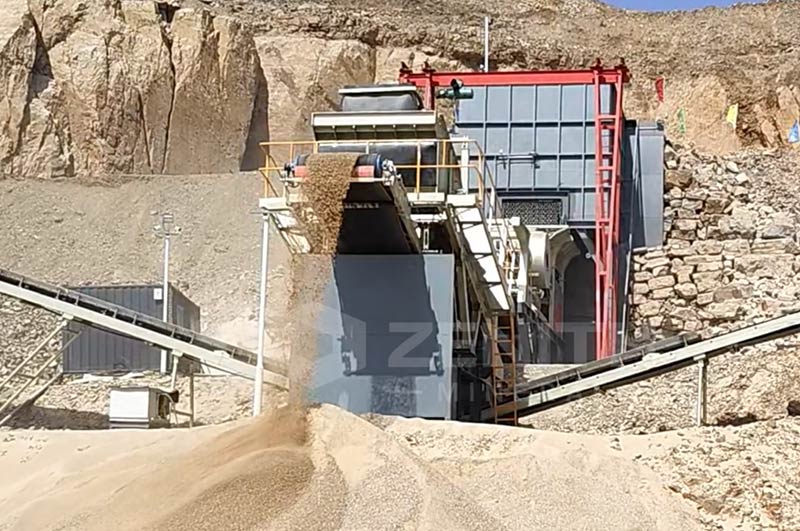 Мобильная роторная дробилка для дробления базальта