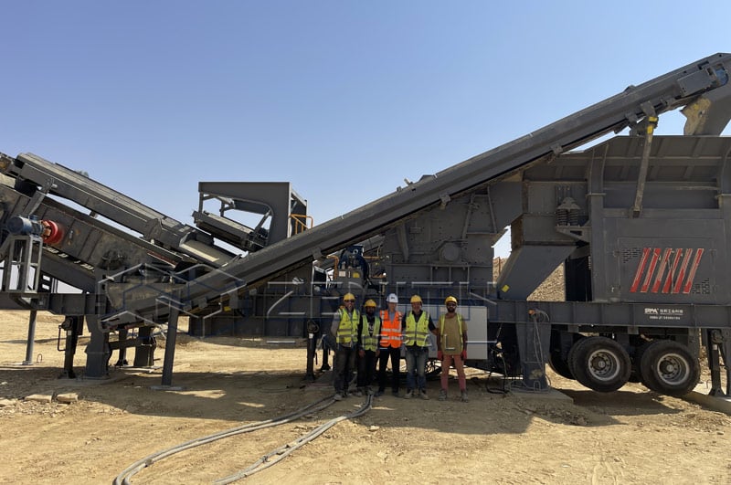 Мобильная роторная дробилка для дробления гравия