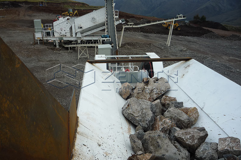 Мобильная роторная дробилка для переработки известняка